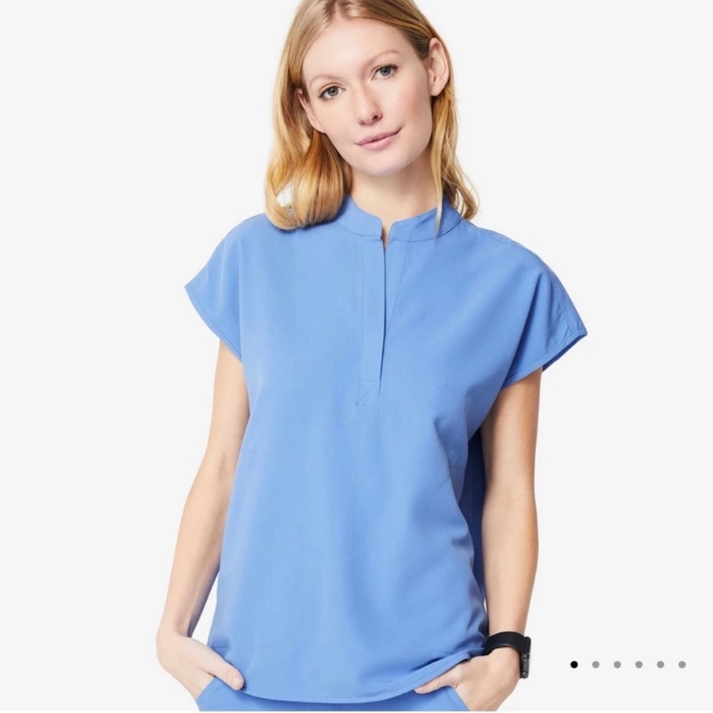 Figs Rafaela Scrub Top - Ceil Blue - XXS